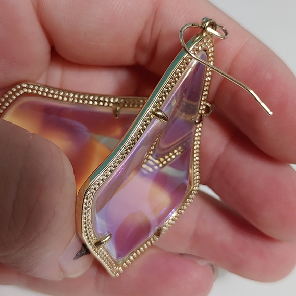 Kendra Scott Clear Iridescent Earrings - Picture 5 of 8